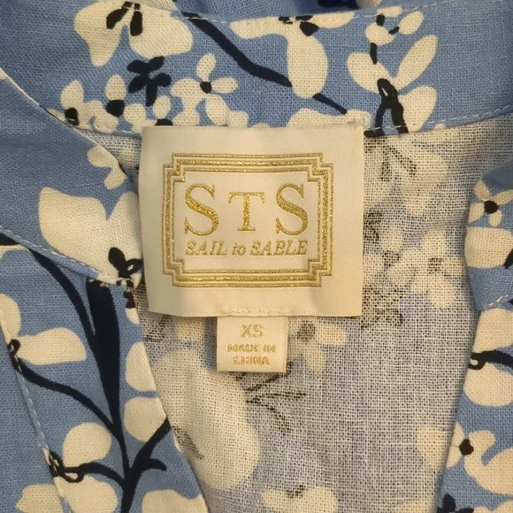 Sail to Sable Floral Bell Sleeve Dress Sz. XS - Picture 5 of 8